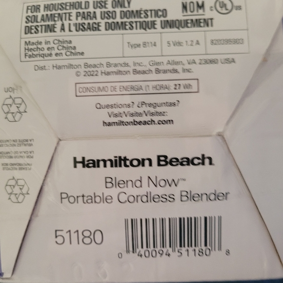 Hamilton Beach Cordless Personal Blender, 16oz, Model #51180 Like New - Picture 13 of 14